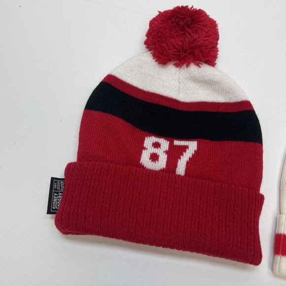 Lot x2 Tim Hortons Timbits Player Sydney Crosby #87 Tuque Red/Black/White O/S - Picture 5 of 7